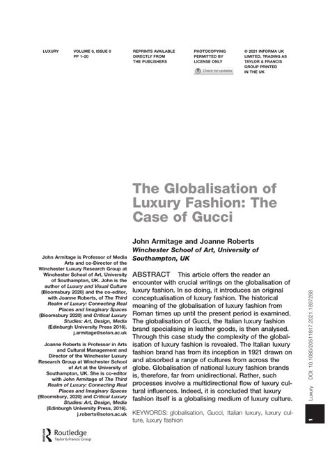 davidr santillo gucci|The Globalisation of Luxury Fashion: The Case of Gucci.